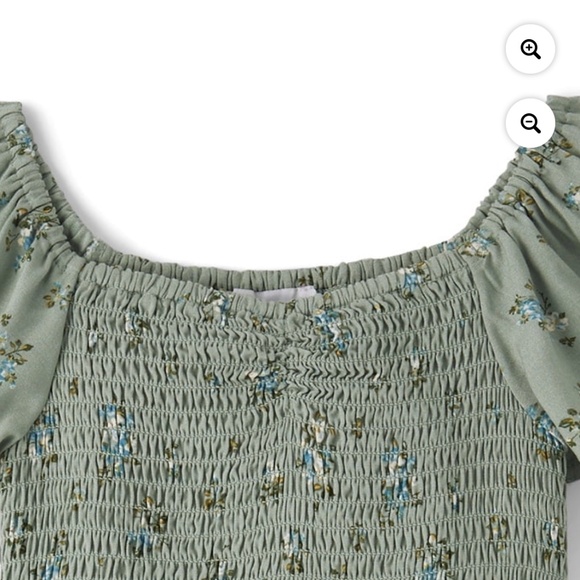 The Children’s Place Girls Olive Tinge Floral Dress Large 10-12 NWT - Picture 2 of 8